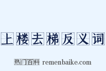 上楼去梯反义词是什么意思的图片